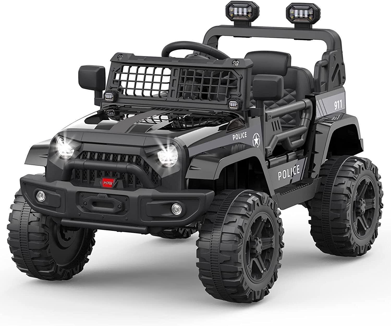 Remote Control Ride-On Truck with Bluetooth, LED Lights, and 2 Speeds