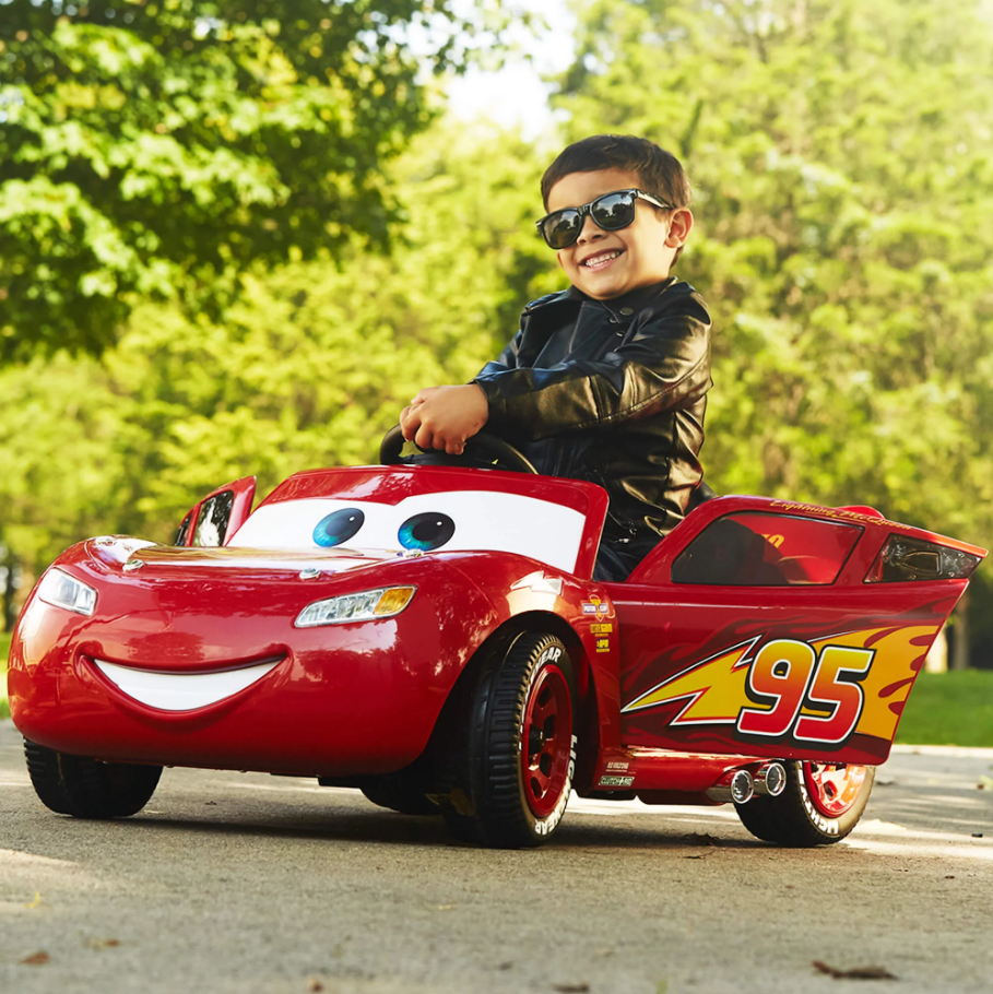 Rev Up the Fun with Huffy Lightning McQueen 6V Ride-On Car for