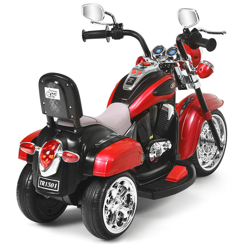 3 wheel chopper bicycle Rev Up the Fun with Our 6V Kids Chopper Motorcycle Trike in Red!