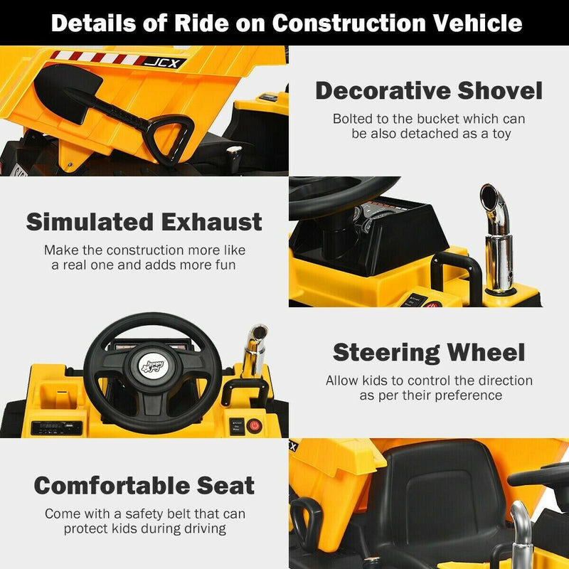 Electric Dump Truck Ride-On Toy for Kids - Perfect Gift for Construction Enthusiasts!