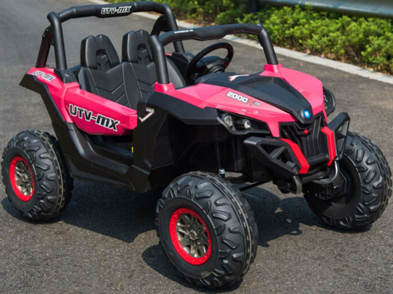 Kids Electric UTV 4x4 Off-road Ride-on Toy with Remote Control in Pink