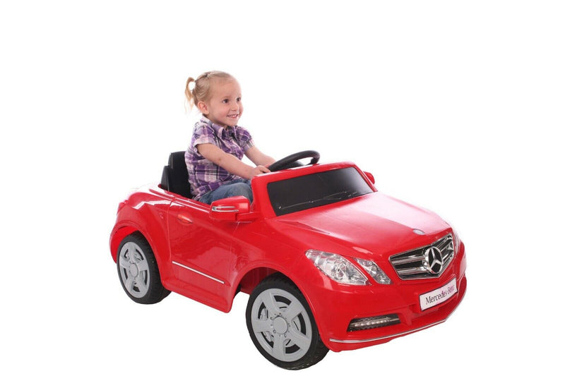 Kid Motorz Mercedes Benz E550 Ride-On Car in Red - 1 Seater, Rechargeable 6-Volt Battery