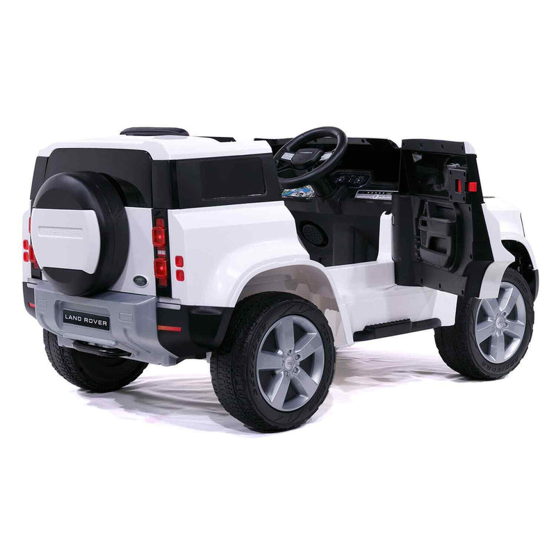 Licensed Land Rover Defender Kids Ride-On Car with LED Lights, MP3 Player, and Remote Control - 12V SUV for Girls