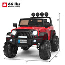 2-Seater Battery-Powered Jeep Car for Kids with Parental Remote Control - Red