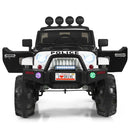 12 Volt Electric Kids Ride-On Police Truck Car with MP3 Player, Bluetooth Connectivity, and Remote Control - Black