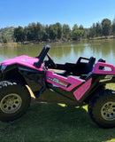 24V Touchscreen Clash Ride On Pink Buggy UTV - Can Am Style - All Terrain Power Wheels