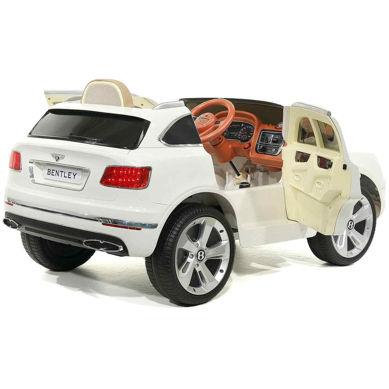 LICENSED BENTLEY BENTAYGA 12V CHILD'S RIDE-ON TOY SUV WITH EVA RUBBER WHEELS, TWIN MOTORS, AND REMOTE CONTROL ACCESS.