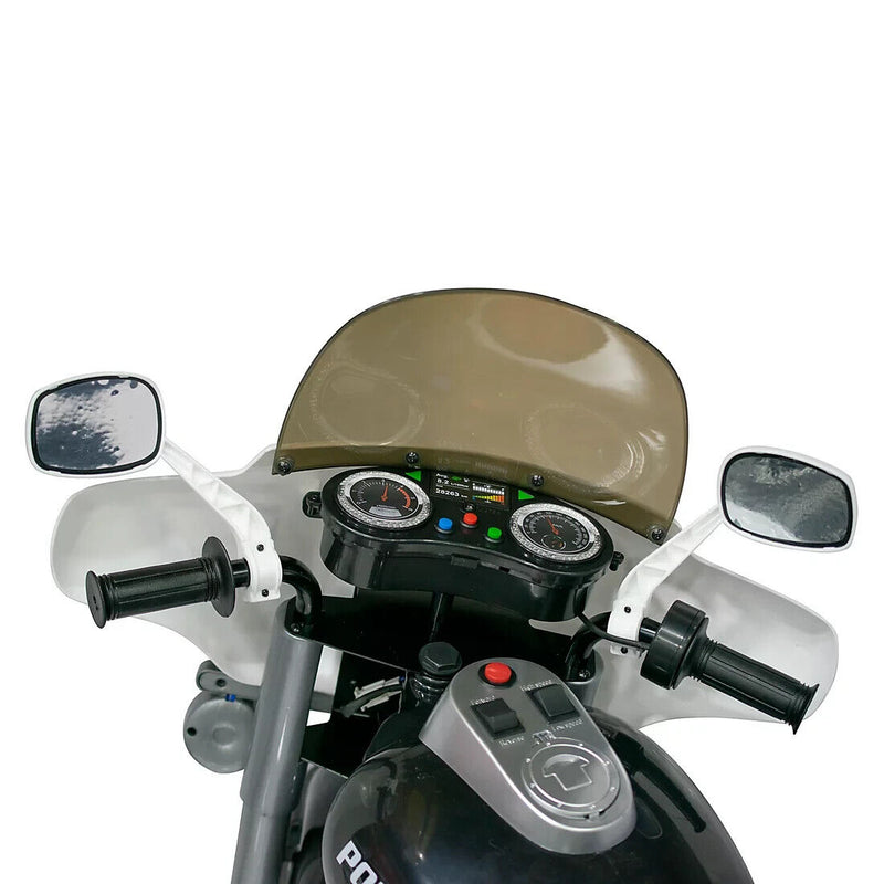 Kids Electric Police Motorbike Ride-On Toy for Boys and Girls - 12v Motorized Motorcycle Car