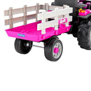Peg Perego 12V Case IH Magnum Tractor with Trailer Electric Ride-On - Rose