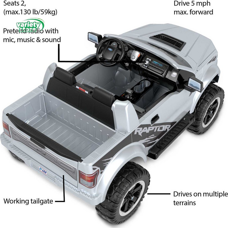 Power Wheels Ford F150 Raptor Electric-Powered Ride-On Truck with Sound Effects