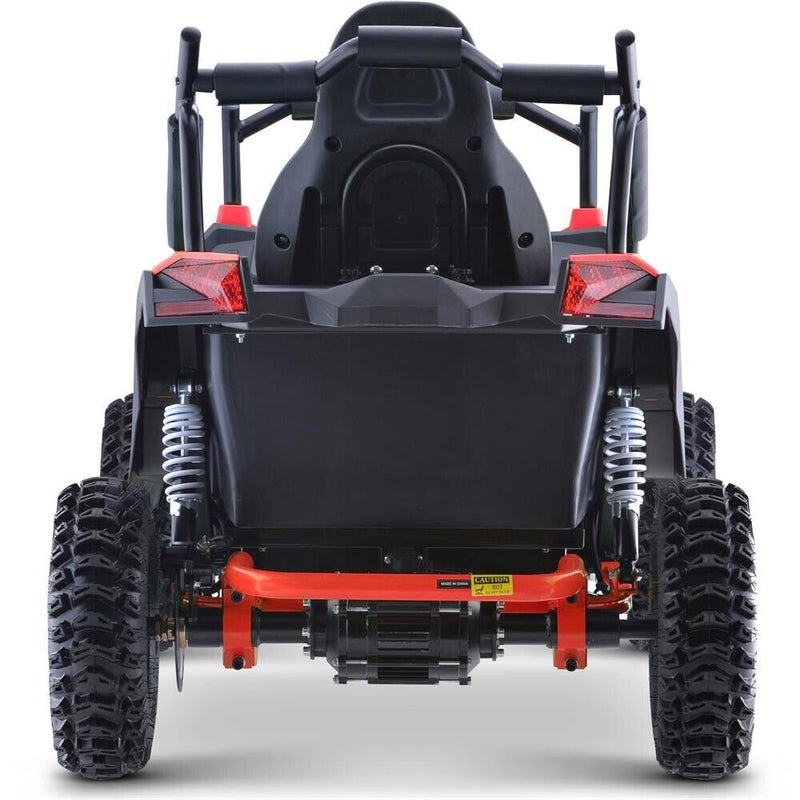 MotoTec Raider Children's Off-Road Quad 48v 1200w Full Suspension High-Powered Engine - Crimson ?