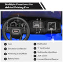 Licensed GMC 2-Seater Kids Ride On Truck with RC Control and Storage Box - Blue