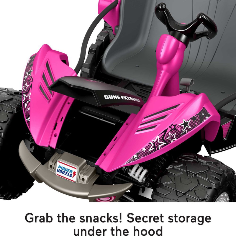 Pink 2-Seater Ride-On Sports Car with Extra Wide Wheels and 12V Battery for Speed up to 5 Miles per Hour