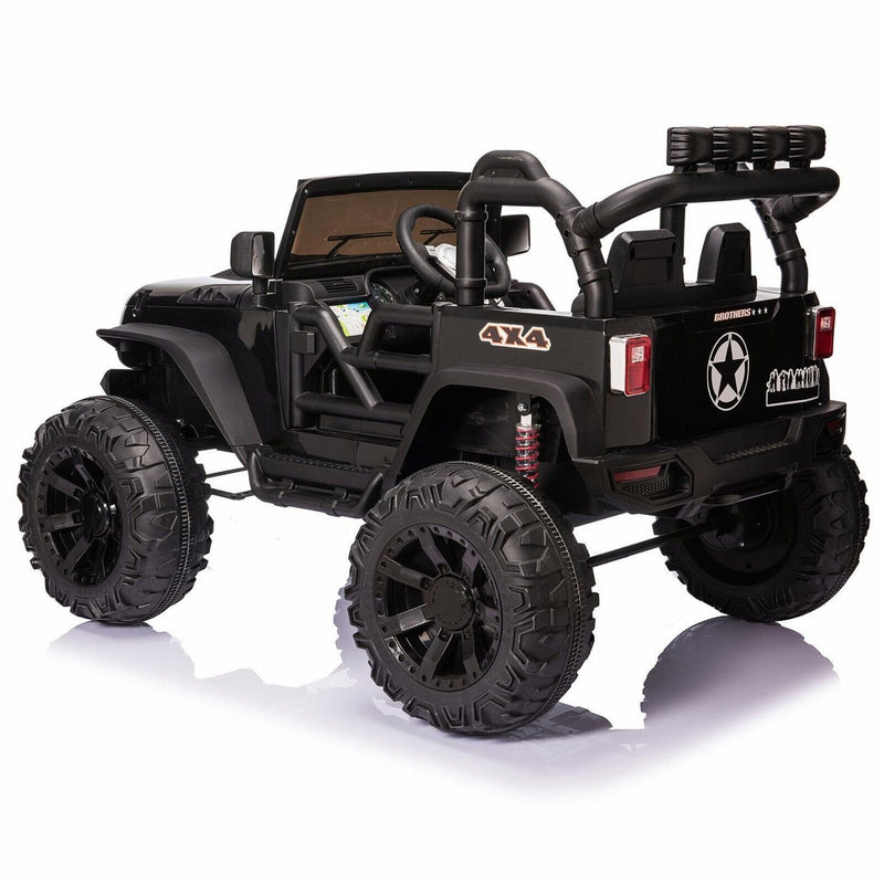 12V/24V Kids Ride-On Truck Car Jeep with LED Lights & Remote Control - 2 Sizes Available