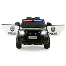 12V Electric Police Car for Kids with Rechargeable Battery, Music and Bluetooth Sounds