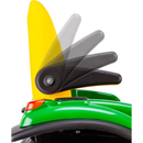 Adjustable Seat 12V Battery-Powered Ride-On Ground Loader with Flip-up Armrests