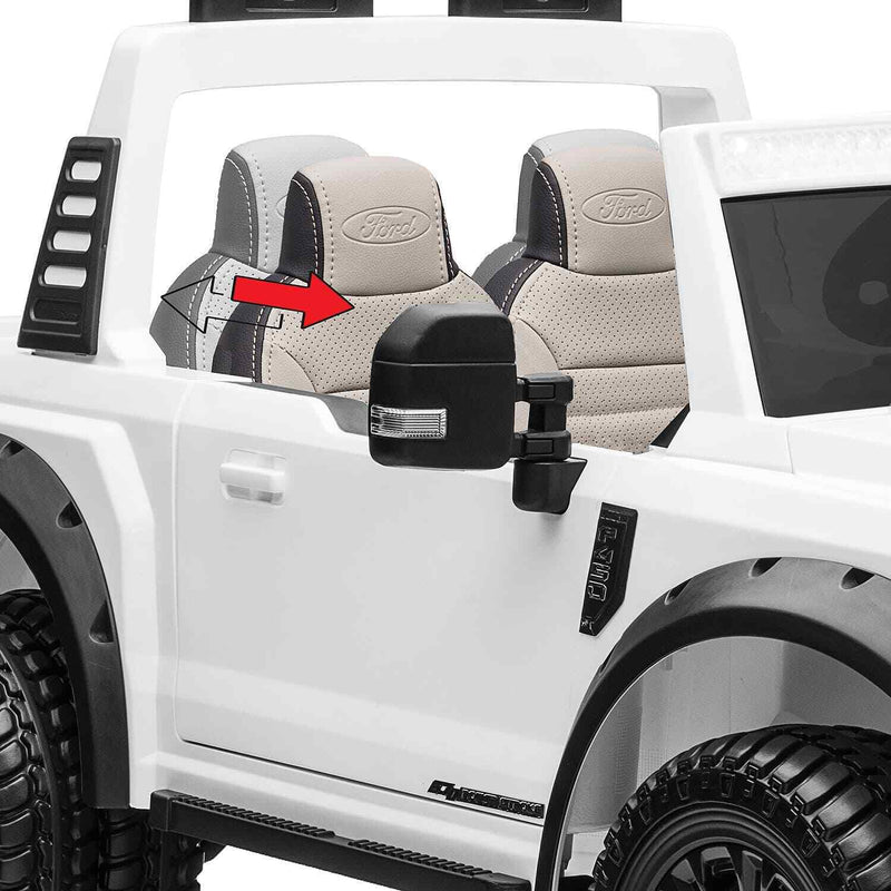 24V 2 Seater Ford F450 Exclusive Edition Children's Ride-On Truck, Illuminated with Remote Control - Crimson