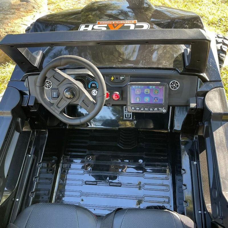24V Clash Touchscreen Ride-On Giant Buggy - Razor UTV Rubber Adjustable Side-by-Side