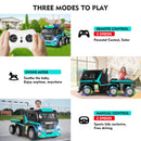 12V10AH Battery Powered Ride-On Truck with Swing Trailer and MP3 Player - 6 Wheels RC Toy for Kids