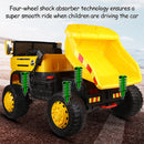 12V Ride-On Dump Truck Battery Operated Construction Loader Vehicle with Remote Control