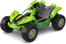 12V Green Rechargeable Battery-Powered Kids Ride-On Dune Buggy ATV Racer