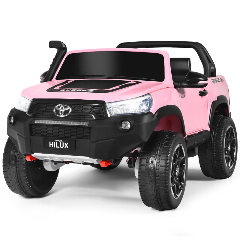 2 Seater 4WD Toyota Hilux Ride On Truck Car with Remote Control Pink