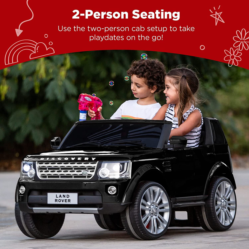 12V 3.7 MPH Two-Seater Licensed Land Rover Ride-on Car Vehicle with Parent Remote Controller