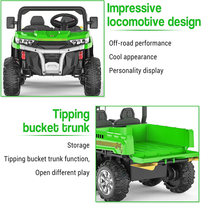 Electric UTV Toy for Children - Remote Control Ride-on Dump Truck