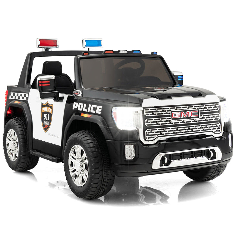 2-Seater Electric Police Car for Kids with Dual Control Modes 12V Ri