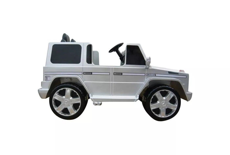 Kid Motorz 12V Mercedes Benz G55 Dual Seater Electric Ride-On Car in Silver Finish