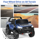 Licensed Toyota Hilux Ride On Truck Car - 2-Seater 4WD with Remote Control - Blue