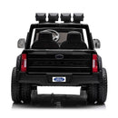 24V FORD F450 SPECIAL EDITION CHILDREN'S ELECTRIC VEHICLE TRUCK DOUBLE SEATER HEADLIGHTS WITH REMOTE CONTROL - BLACK