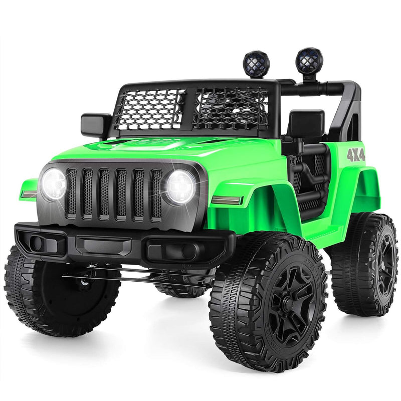 12V/24V Kids Ride-On Truck Car Jeep with LED Lights & Remote Control - 2 Sizes Available