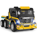 12V10AH Battery-Powered Ride On Truck with Swing Trailer and RC Control for Kids - MP3 Compatible, 6 Wheels