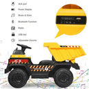 12V Electric Ride On Dump Truck with Remote Control for Kids - Construction Tractor with Working Bucket