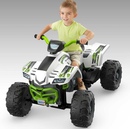 Power Wheels Racing ATV Electric Ride-On Toy with All-Terrain Traction