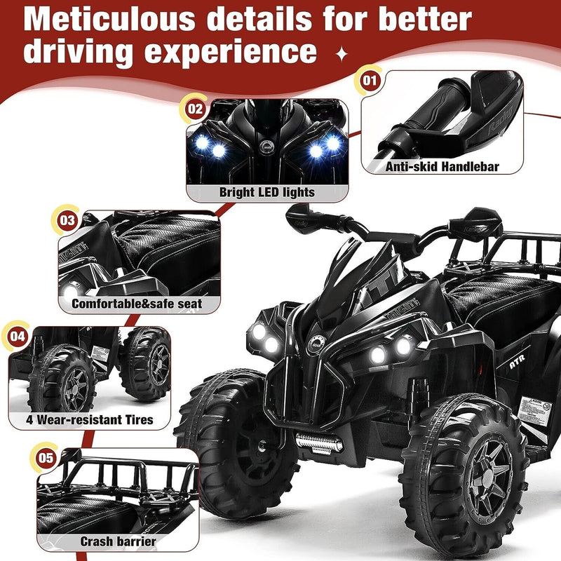 Electric ATV for Kids 3-7 Years Old - Perfect Gift for Children - Four-Wheeler Quad Bike for Boys and Girls