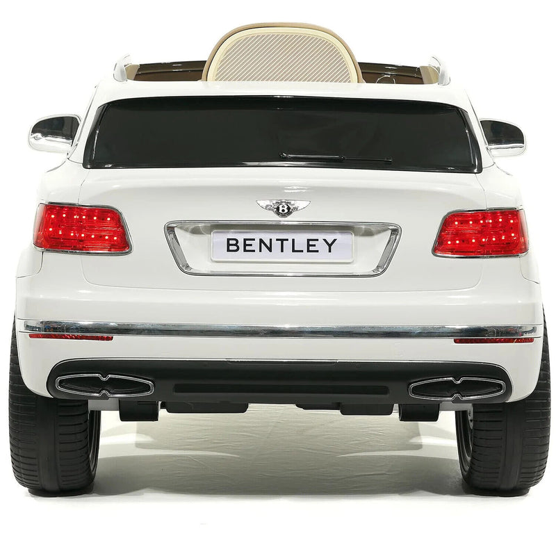 LICENSED BENTLEY BENTAYGA 12V CHILD'S RIDE-ON TOY SUV WITH EVA RUBBER WHEELS, TWIN MOTORS, AND REMOTE CONTROL ACCESS.