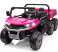 6X6 24V Children's Electric Vehicle 4WD Double Seater Ride-On Truck Dump Bed 6 Wheeler UTV Plaything