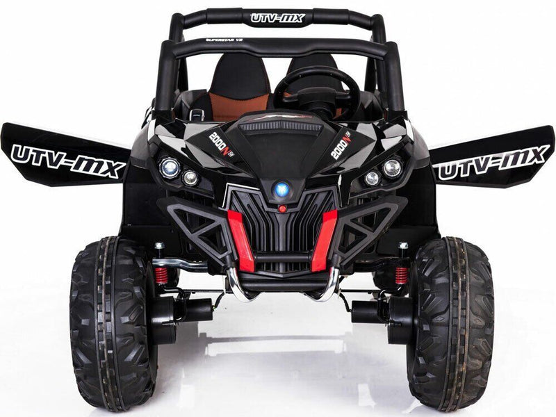 Black Mini Moto UTV 4x4 12v (2.4ghz RC) Two Seater Electric - Ride On Vehicle for Toddlers