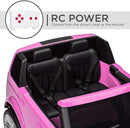12V 2-Seater Authorized Land Rover Children's Girls Ride On SUV Vehicle Lights, Remote Control - Pink