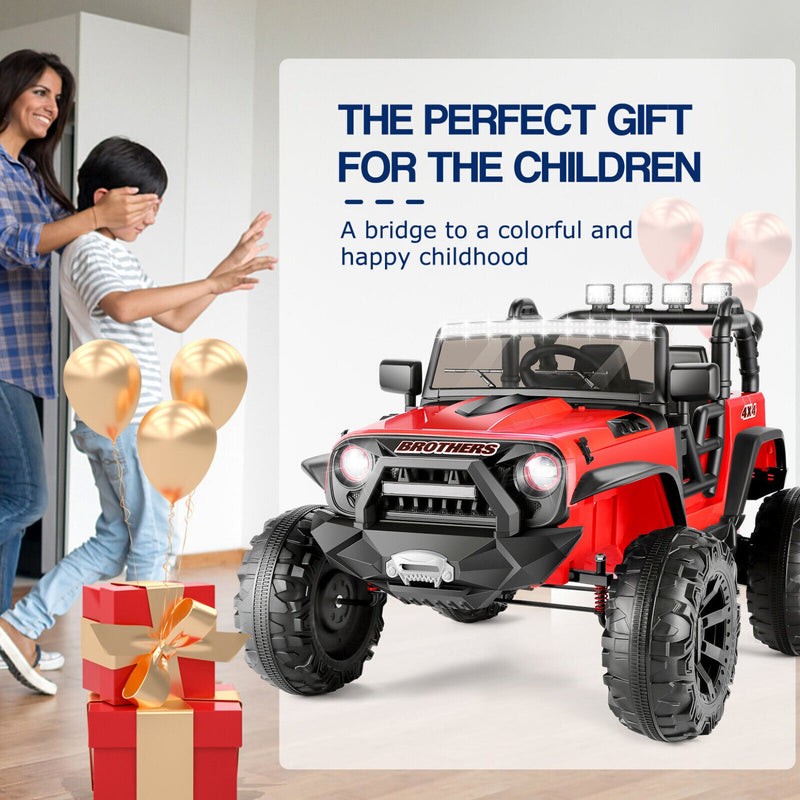 Electric 2 Seater Kids Ride On Truck with Remote Control and Powerful 200W Motors - 3 Speed Options and Long-Lasting Battery