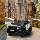 12V Children's Police Ride-On Vehicle Electric Cars with 2.4G Remote Control and LED Flashing Lights U1