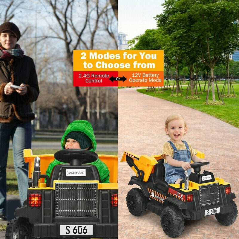 Electric Dump Truck Ride-On Toy for Kids - Perfect Gift for Construction Enthusiasts!
