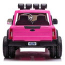Custom Edition Pink 24V FORD F450 Ride-On Car Truck for Kids with 2 Seats, Remote Control, and LED Lights