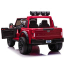 24V 2 Seater Ford F450 Exclusive Edition Children's Ride-On Truck, Illuminated with Remote Control - Crimson