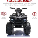 Miniyam 24V Electric ATV for Kids with LED Headlights - Black