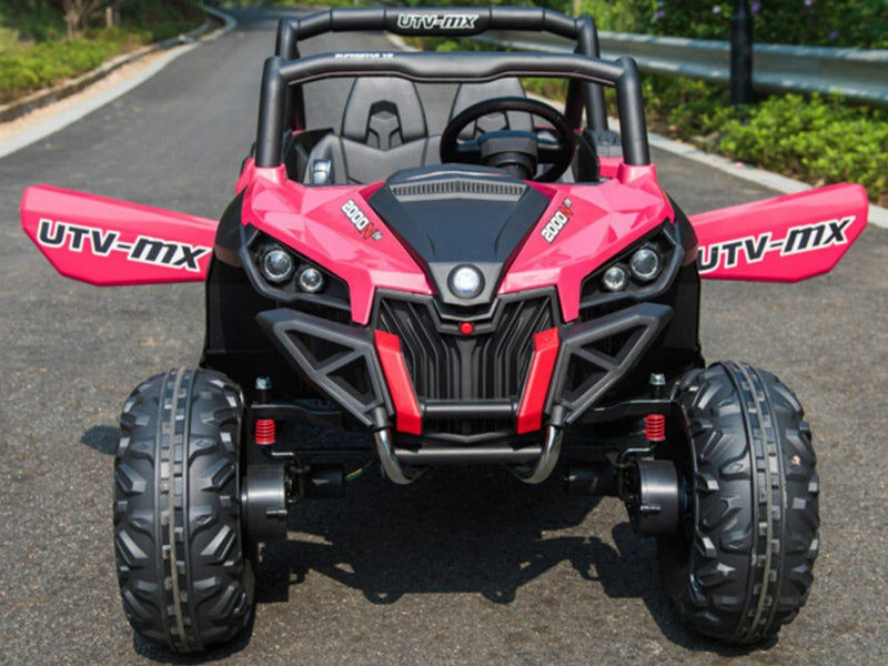 12V Kids Ride-On Toy Electric Car - Mini Moto UTV 4x4 - Black, Blue, White, Red, Pink