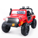 12V Electric Ride-On Car for Kids Ages 3-8 - Red/Black Truck Design
