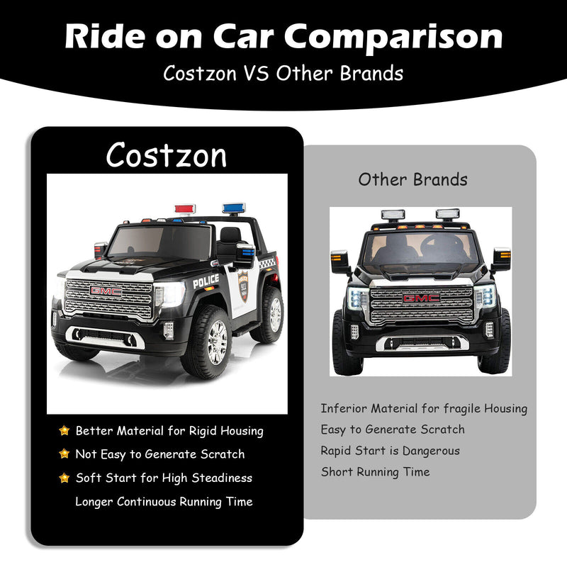 Ride on police car 2 best sale seater
